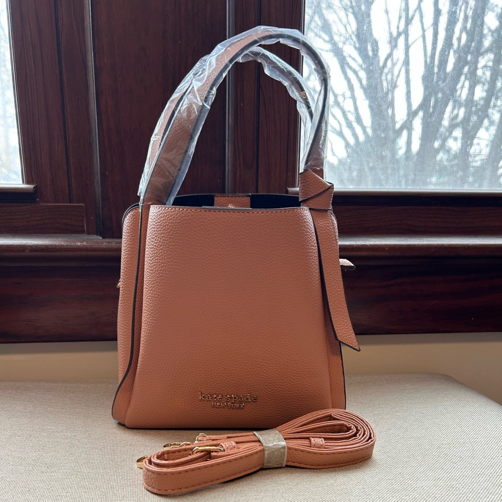Kate Spade Knott Pink Pebbled Leather Crossbody Bag NWOT